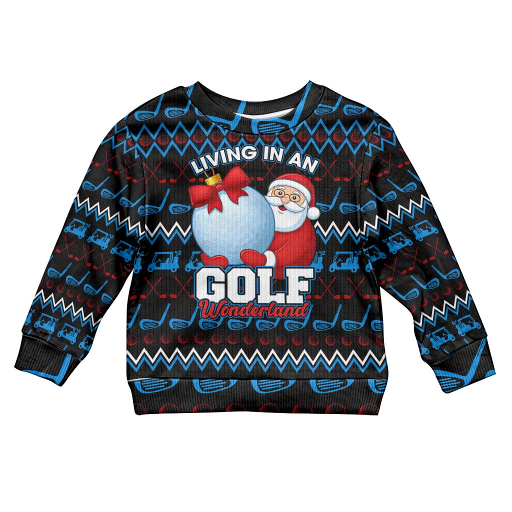 Santa Clause Golf Wonderland Christmas Kid Ugly Christmas Sweater Xmas Holiday Patterns - Wonder Print Shop