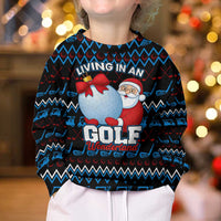 Santa Clause Golf Wonderland Christmas Kid Ugly Christmas Sweater Xmas Holiday Patterns - Wonder Print Shop