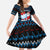 Santa Clause Golf Wonderland Christmas Kid Short Sleeve Dress Xmas Holiday Patterns - Wonder Print Shop