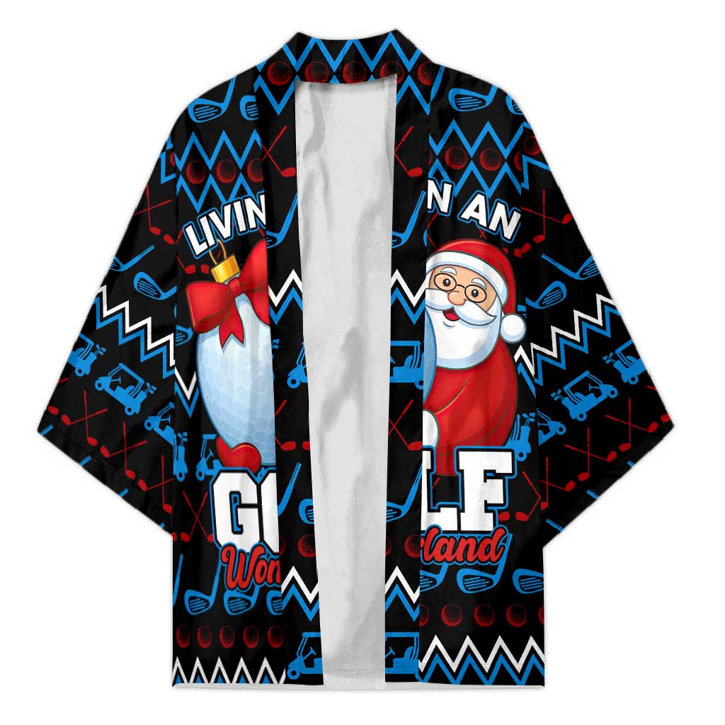 Santa Clause Golf Wonderland Christmas Kimono Xmas Holiday Patterns - Wonder Print Shop