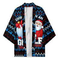 Santa Clause Golf Wonderland Christmas Kimono Xmas Holiday Patterns - Wonder Print Shop