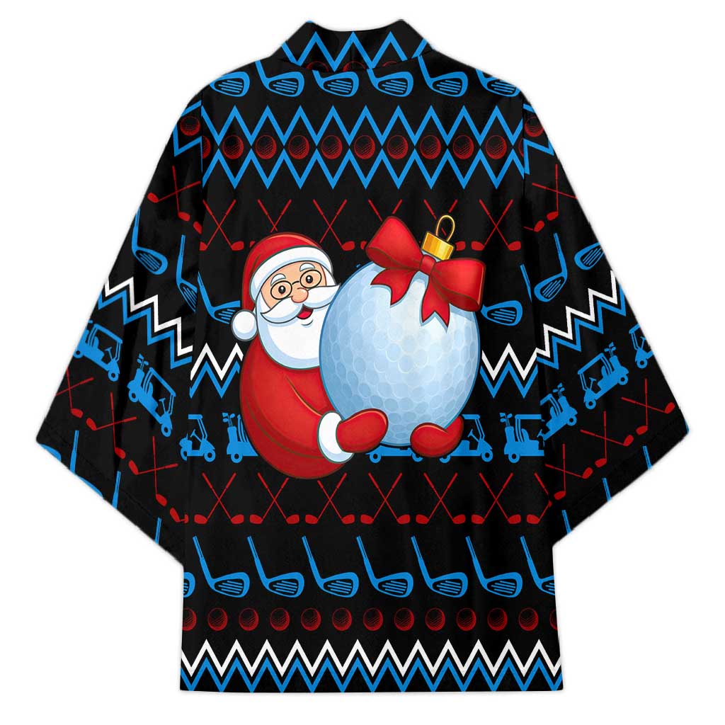 Santa Clause Golf Wonderland Christmas Kimono Xmas Holiday Patterns - Wonder Print Shop