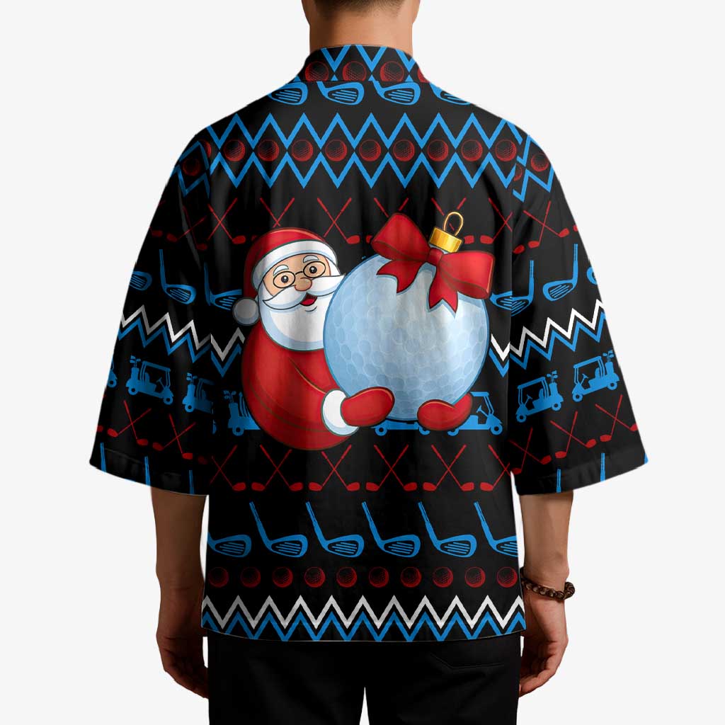 Santa Clause Golf Wonderland Christmas Kimono Xmas Holiday Patterns - Wonder Print Shop