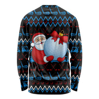 Santa Clause Golf Wonderland Christmas Long Sleeve Shirt Xmas Holiday Patterns - Wonder Print Shop