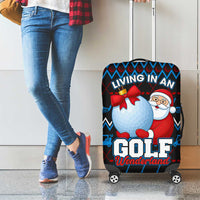 Santa Clause Golf Wonderland Christmas Luggage Cover Xmas Holiday Patterns - Wonder Print Shop