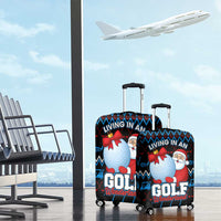 Santa Clause Golf Wonderland Christmas Luggage Cover Xmas Holiday Patterns - Wonder Print Shop