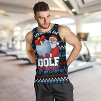 Santa Clause Golf Wonderland Christmas Men Tank Top Xmas Holiday Patterns - Wonder Print Shop