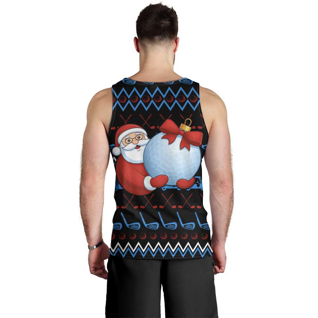 Santa Clause Golf Wonderland Christmas Men Tank Top Xmas Holiday Patterns - Wonder Print Shop
