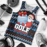 Santa Clause Golf Wonderland Christmas Men Tank Top Xmas Holiday Patterns - Wonder Print Shop