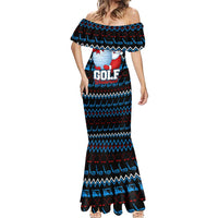Santa Clause Golf Wonderland Christmas Mermaid Dress Xmas Holiday Patterns - Wonder Print Shop