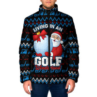 Santa Clause Golf Wonderland Christmas Padded Jacket Xmas Holiday Patterns - Wonder Print Shop