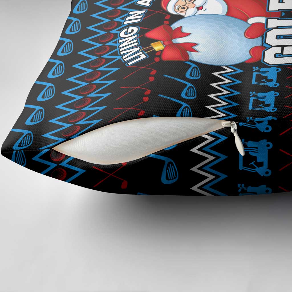 Santa Clause Golf Wonderland Christmas Pillow Cover Xmas Holiday Patterns - Wonder Print Shop