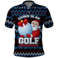 Santa Clause Golf Wonderland Christmas Polo Shirt Xmas Holiday Patterns - Wonder Print Shop