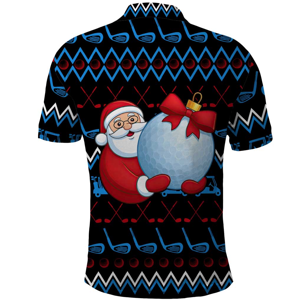 Santa Clause Golf Wonderland Christmas Polo Shirt Xmas Holiday Patterns - Wonder Print Shop
