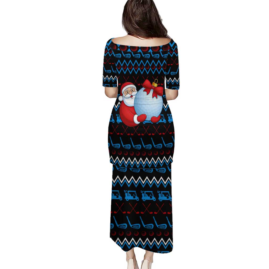 Santa Clause Golf Wonderland Christmas Puletasi Xmas Holiday Patterns - Wonder Print Shop
