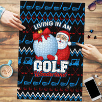 Santa Clause Golf Wonderland Christmas Puzzle Xmas Holiday Patterns - Wonder Print Shop