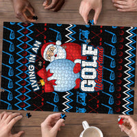 Santa Clause Golf Wonderland Christmas Puzzle Xmas Holiday Patterns - Wonder Print Shop