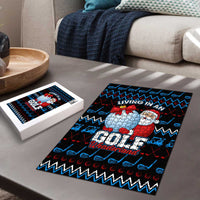 Santa Clause Golf Wonderland Christmas Puzzle Xmas Holiday Patterns - Wonder Print Shop