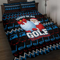 Santa Clause Golf Wonderland Christmas Quilt Bed Set Xmas Holiday Patterns - Wonder Print Shop
