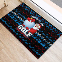 Santa Clause Golf Wonderland Christmas Rubber Doormat Xmas Holiday Patterns - Wonder Print Shop