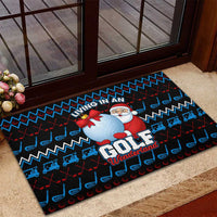 Santa Clause Golf Wonderland Christmas Rubber Doormat Xmas Holiday Patterns - Wonder Print Shop