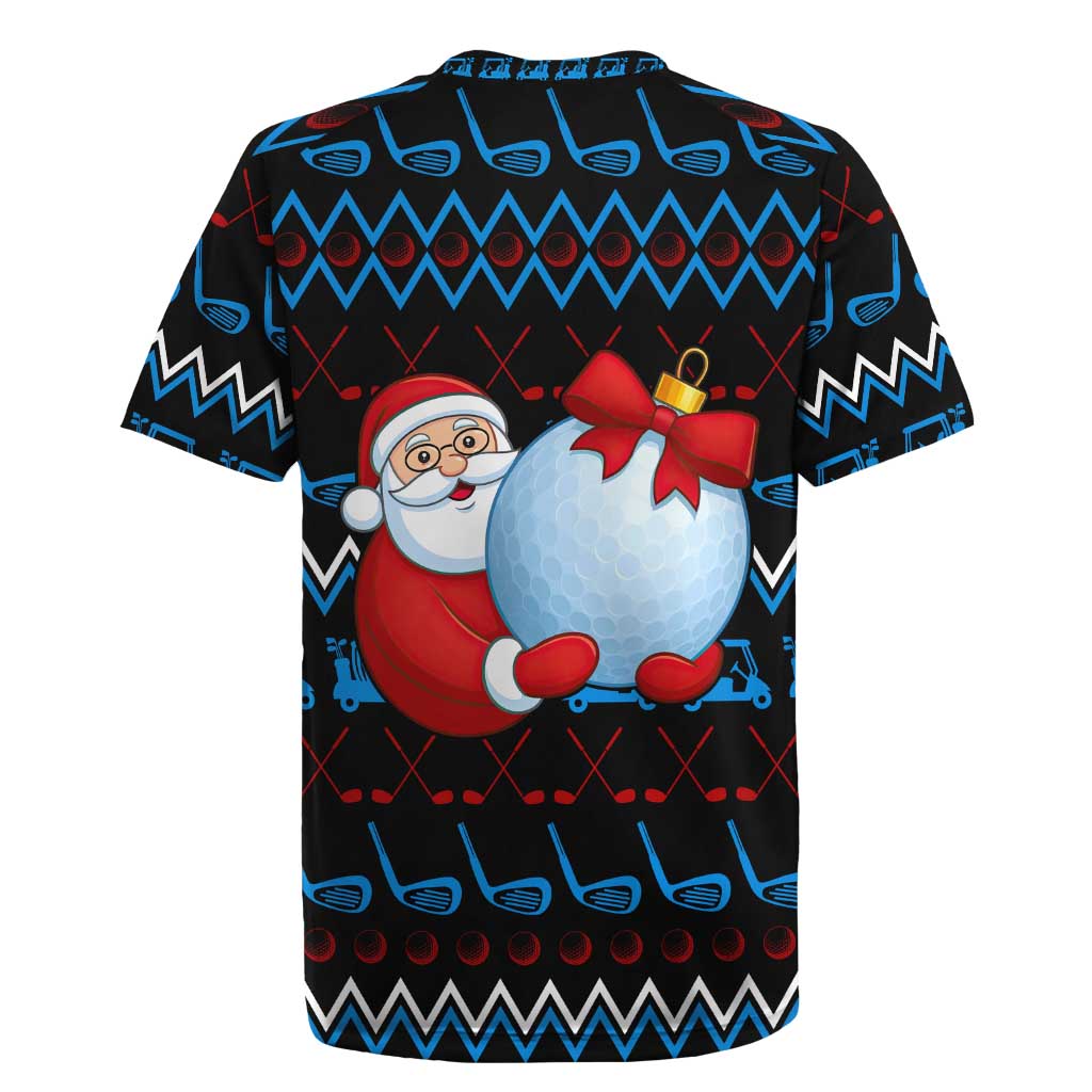 Santa Clause Golf Wonderland Christmas Rugby Jersey Xmas Holiday Patterns - Wonder Print Shop