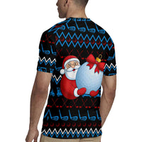 Santa Clause Golf Wonderland Christmas Rugby Jersey Xmas Holiday Patterns - Wonder Print Shop