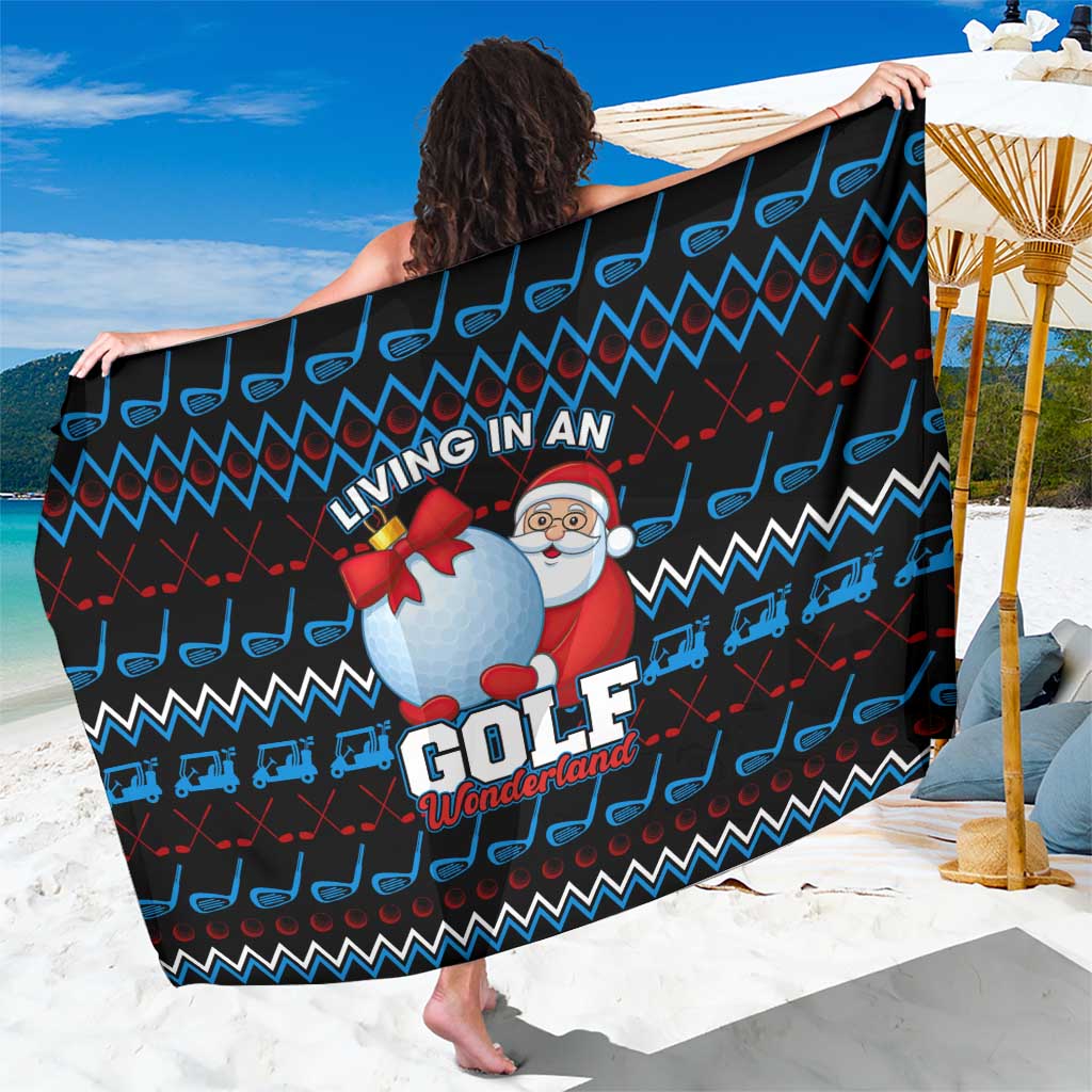 Santa Clause Golf Wonderland Christmas Sarong Xmas Holiday Patterns - Wonder Print Shop