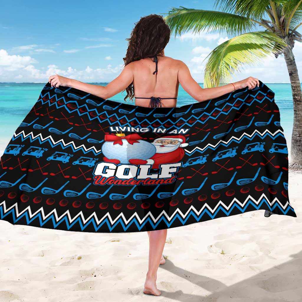 Santa Clause Golf Wonderland Christmas Sarong Xmas Holiday Patterns - Wonder Print Shop