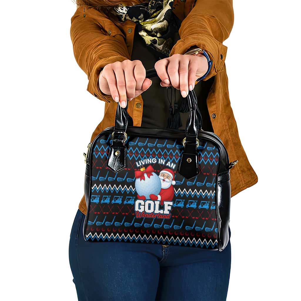 Santa Clause Golf Wonderland Christmas Shoulder Handbag Xmas Holiday Patterns - Wonder Print Shop