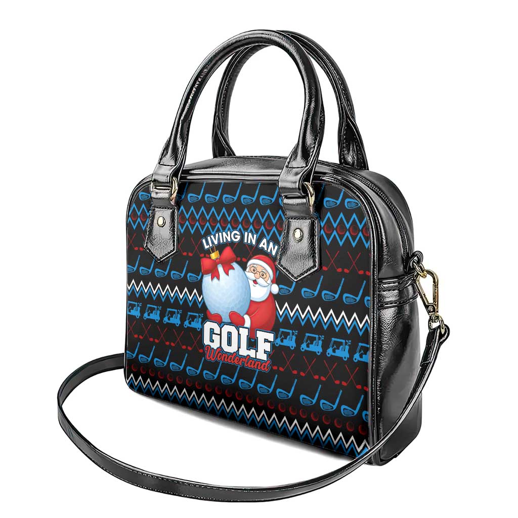 Santa Clause Golf Wonderland Christmas Shoulder Handbag Xmas Holiday Patterns - Wonder Print Shop