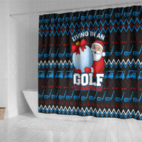 Santa Clause Golf Wonderland Christmas Shower Curtain Xmas Holiday Patterns - Wonder Print Shop