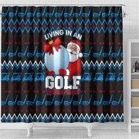 Santa Clause Golf Wonderland Christmas Shower Curtain Xmas Holiday Patterns - Wonder Print Shop