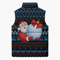 Santa Clause Golf Wonderland Christmas Sleeveless Puffer Jacket Xmas Holiday Patterns - Wonder Print Shop