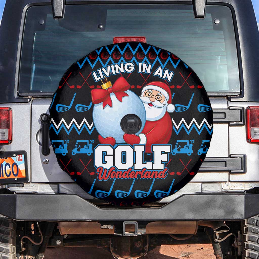 Santa Clause Golf Wonderland Christmas Spare Tire Cover Xmas Holiday Patterns - Wonder Print Shop