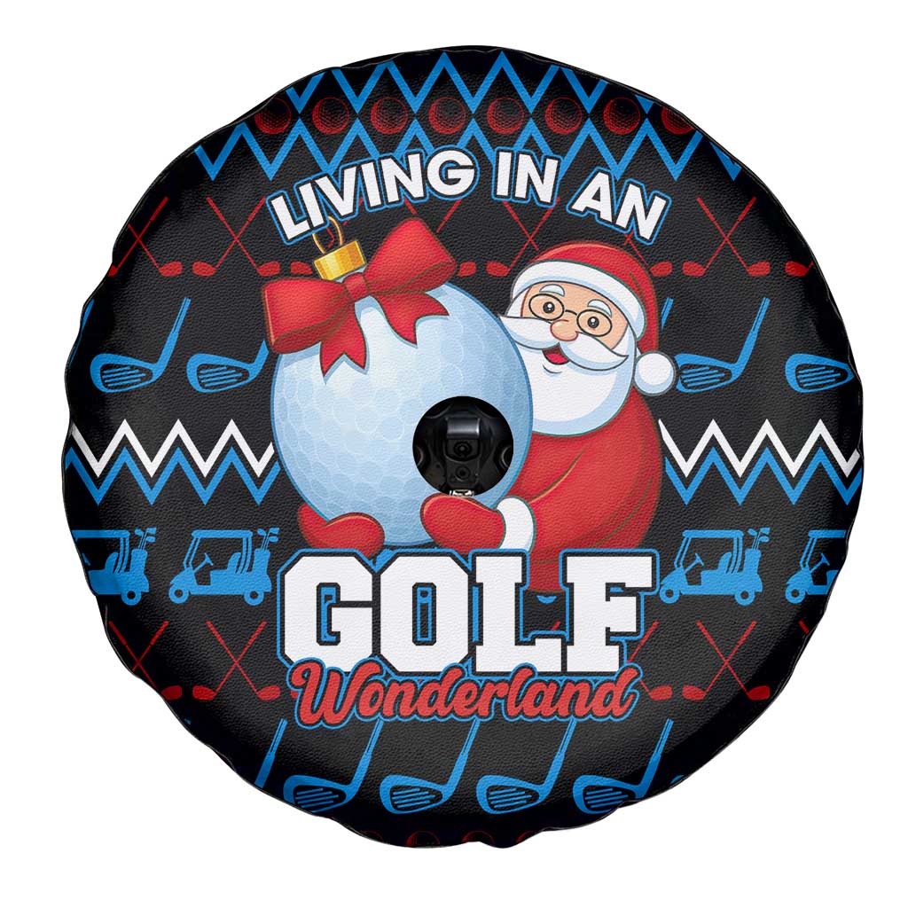 Santa Clause Golf Wonderland Christmas Spare Tire Cover Xmas Holiday Patterns - Wonder Print Shop