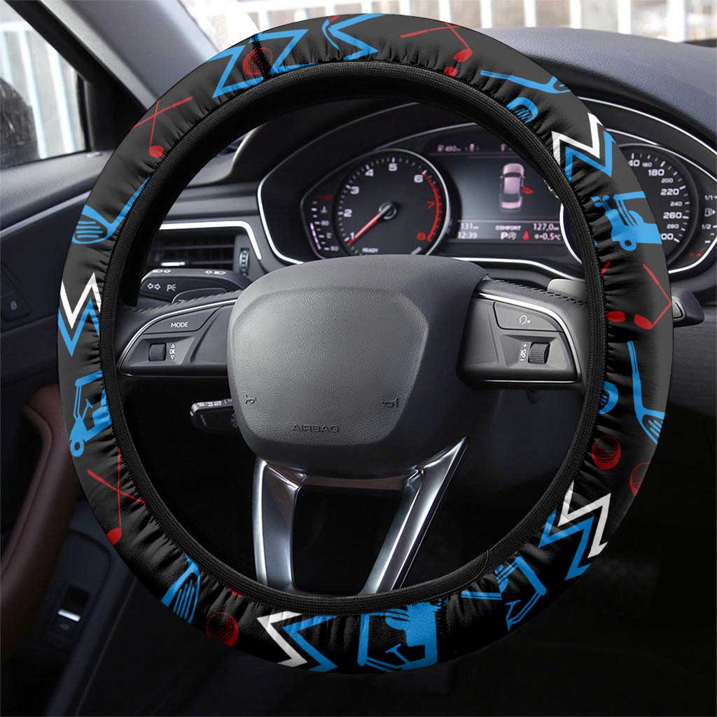 Santa Clause Golf Wonderland Christmas Steering Wheel Cover Xmas Holiday Patterns - Wonder Print Shop