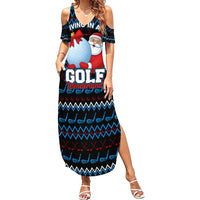 Santa Clause Golf Wonderland Christmas Summer Maxi Dress Xmas Holiday Patterns - Wonder Print Shop