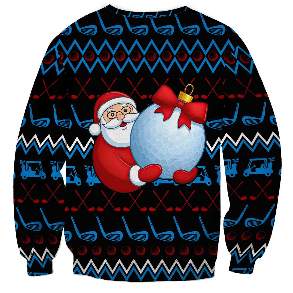 Santa Clause Golf Wonderland Christmas Sweatshirt Xmas Holiday Patterns - Wonder Print Shop