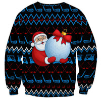 Santa Clause Golf Wonderland Christmas Sweatshirt Xmas Holiday Patterns - Wonder Print Shop