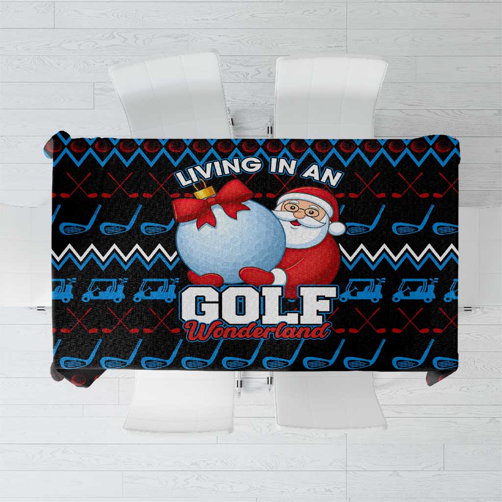 Santa Clause Golf Wonderland Christmas Tablecloth Xmas Holiday Patterns - Wonder Print Shop