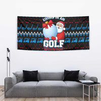 Santa Clause Golf Wonderland Christmas Tapestry Xmas Holiday Patterns - Wonder Print Shop