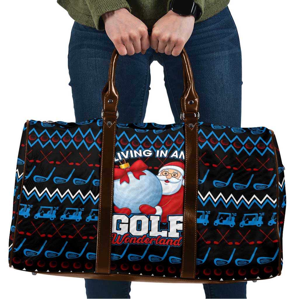 Santa Clause Golf Wonderland Christmas Travel Bag Xmas Holiday Patterns - Wonder Print Shop