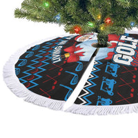 Santa Clause Golf Wonderland Christmas Tree Skirt Xmas Holiday Patterns - Wonder Print Shop