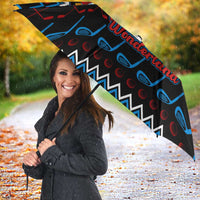 Santa Clause Golf Wonderland Christmas Umbrella Xmas Holiday Patterns - Wonder Print Shop