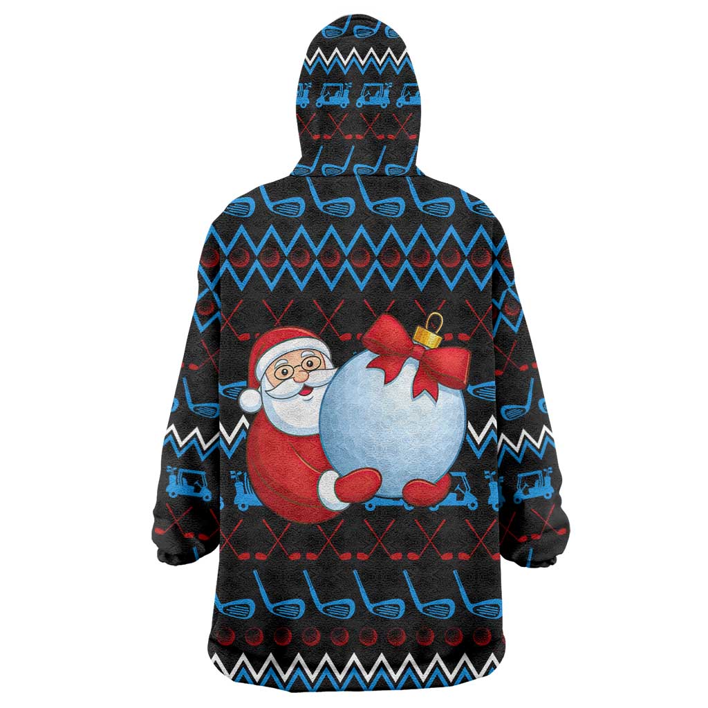 Santa Clause Golf Wonderland Christmas Wearable Blanket Hoodie Xmas Holiday Patterns - Wonder Print Shop
