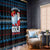 Santa Clause Golf Wonderland Christmas Window Curtain Xmas Holiday Patterns - Wonder Print Shop