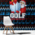 Santa Clause Golf Wonderland Christmas Window Curtain Xmas Holiday Patterns - Wonder Print Shop