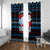 Santa Clause Golf Wonderland Christmas Window Curtain Xmas Holiday Patterns - Wonder Print Shop