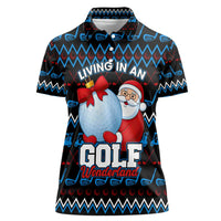 Santa Clause Golf Wonderland Christmas Women Polo Shirt Xmas Holiday Patterns - Wonder Print Shop